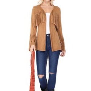 BULLY Dangling FRINGE Open Front CARDIGAN Dazzling FRINGE JACKET Priced CHEAP